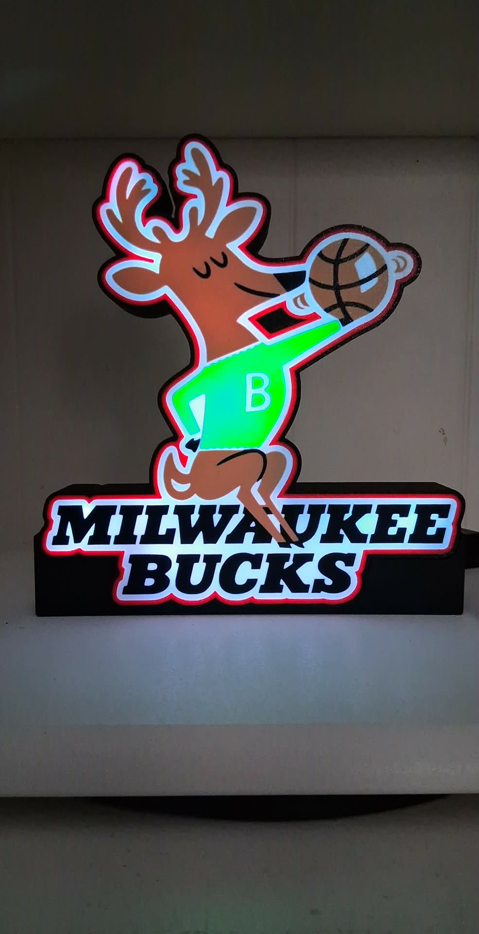 Bucks Retro LED light box – custom 3D printed – Lit Layer Creations